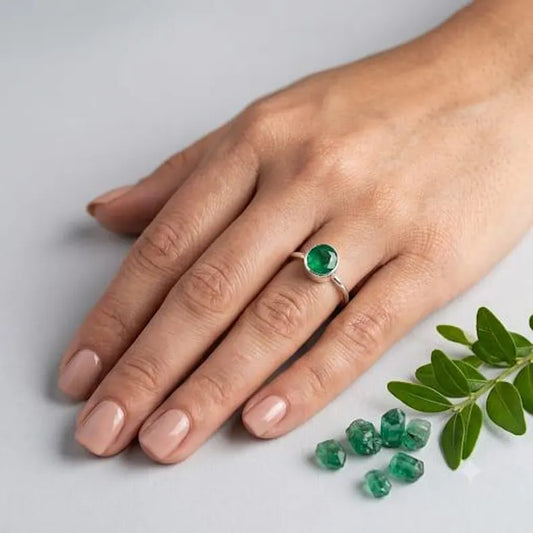 Natural Zambian Emerald Ring, 3.35 Ct Oval, 925 Sterling Silver Bezel (GCC Certified)