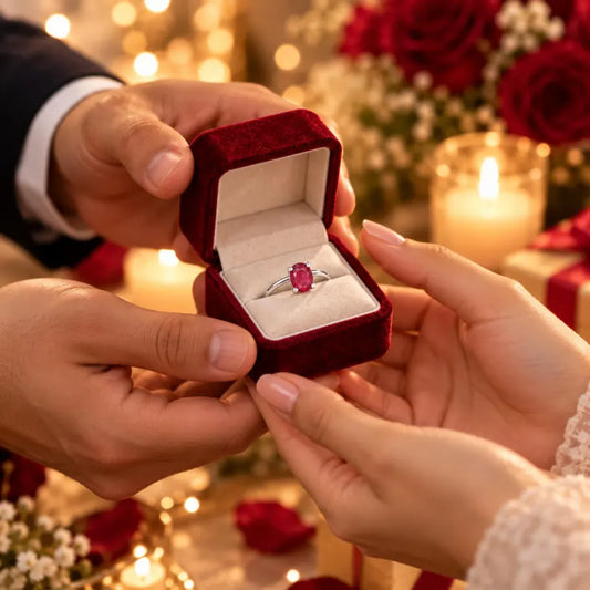 Oval Ruby Ring, 0.97 CT Ruby Solitaire Ring, Ruby Engagement Ring, July Birthstone Ring, Anniversary Gift for Her, Promise Ring